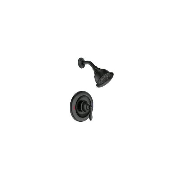 Caldwell Tub and Shower Trim with Valve in Matte Black